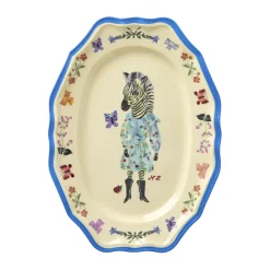 Rice Melamin Vintage Servierteller Nathalie Lété Blue 26 cm Sale