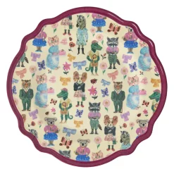 Rice Melamin Vintage Speiseteller Nathalie Lété Bordeaux 28 cm Clearance