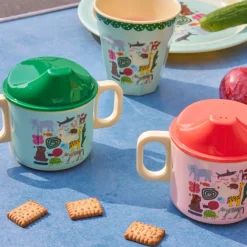 Rice Melamin-Geschirr Baby Geschenkbox Wildlife Mint 4-teilig Sale