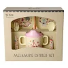 Rice Melamin-Geschirr Baby Geschenkbox Fun Fair Pink 4-teilig Hot