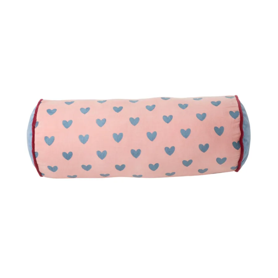 Rice Nackenrolle Samt Pink/Gendarme Hearts New