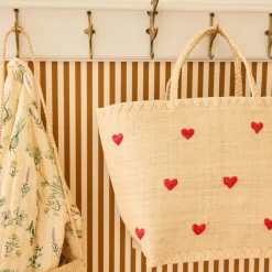 Rice Tasche Bast Darling Hearts bestickt L Fashion