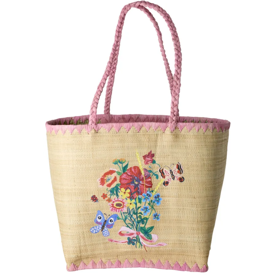 Rice Tasche Bast Nathalie Lété Pink Large Fashion