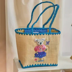 Rice Tasche Bast Nathalie Lété Blue Medium Hot