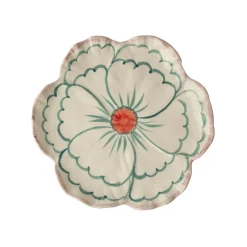 Rice Teller Keramik Blume handbemalt Pink Outlet