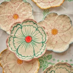 Rice Teller Keramik Blume handbemalt Yellow Best
