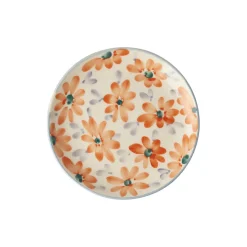 Rice Teller Keramik handbemalt Flowers Orange 15 cm Discount