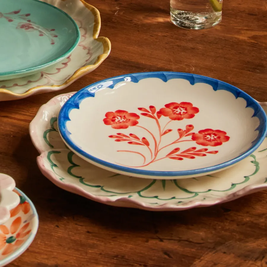Rice Teller Keramik handbemalt Vintage Flower 15 cm Clearance