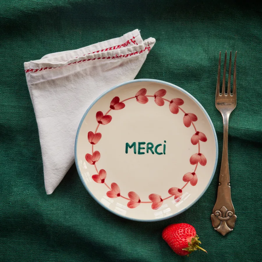 Rice Teller Keramik handbemalt MERCI 15 cm Discount