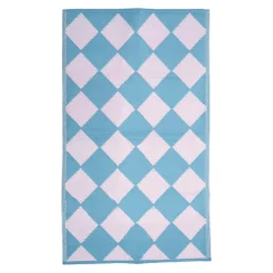 Rice Teppich Blue Harlequin Rauten 90 x 150 Hot