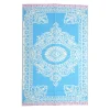 Rice Teppich Blue mit Blütenkante 120 x 180 Fashion
