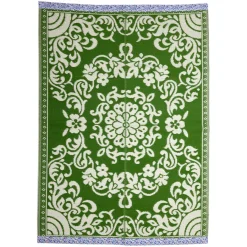 Rice Teppich Green mit Blütenkante 150 x 210 New