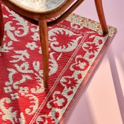 Rice Teppich Red mit Blütenkante120 x 180 Outlet