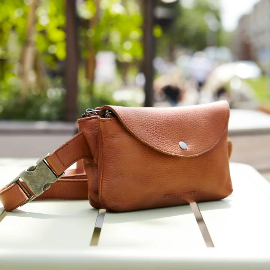 Sticks and Stones Gürteltasche aus Leder Indio Cognac Discount