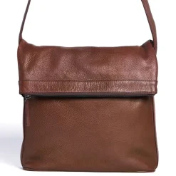 Sticks and Stones Ledertasche Flap Bag Cognac Clearance