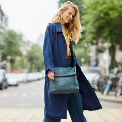 Sticks and Stones Ledertasche Flap Bag Cognac Clearance