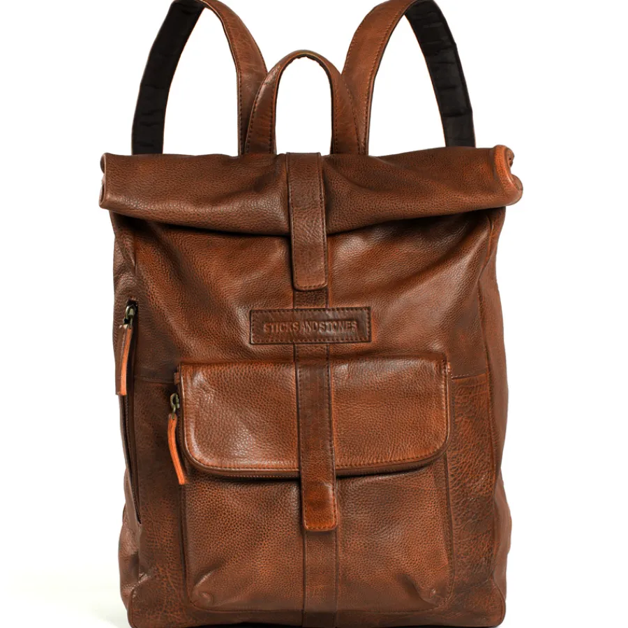Sticks and Stones Messenger Rucksack Cognac Sale