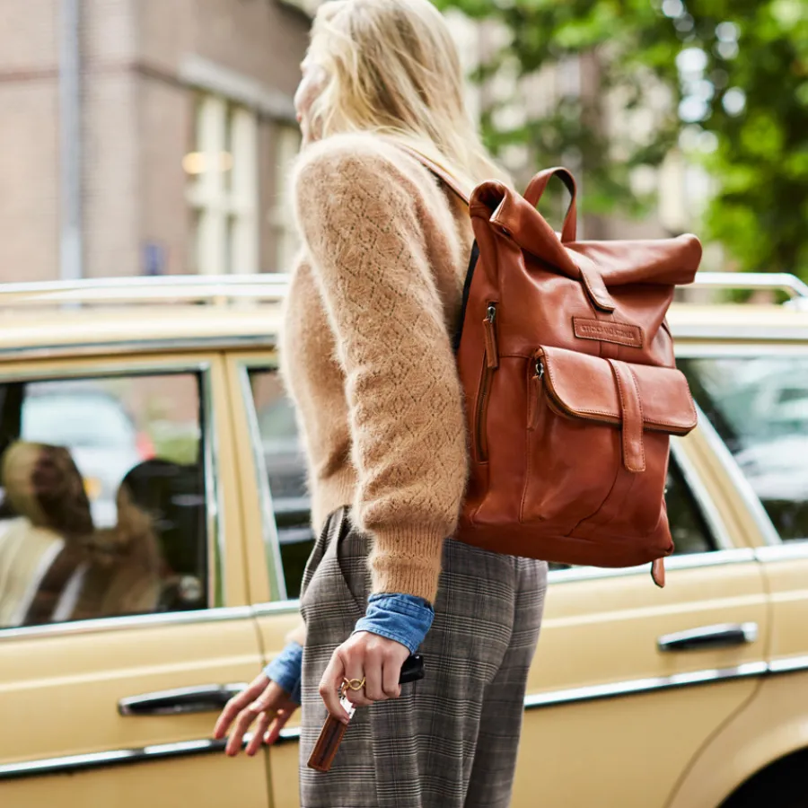 Sticks and Stones Messenger Rucksack Cognac Sale