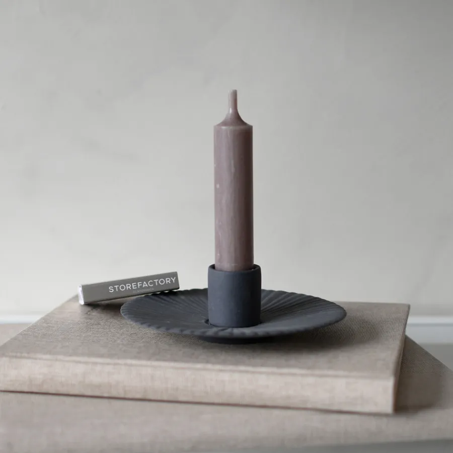 Storefactory Kerzenhalter Holmby Dark Grey Small Discount