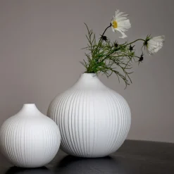 Storefactory Vase Fröbacken Medium white Structure Hot