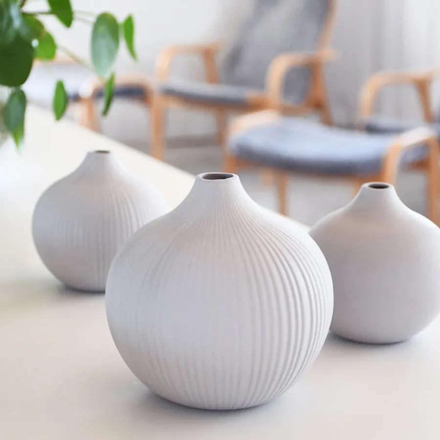 Storefactory Vase Fröbacken Medium white Structure Hot
