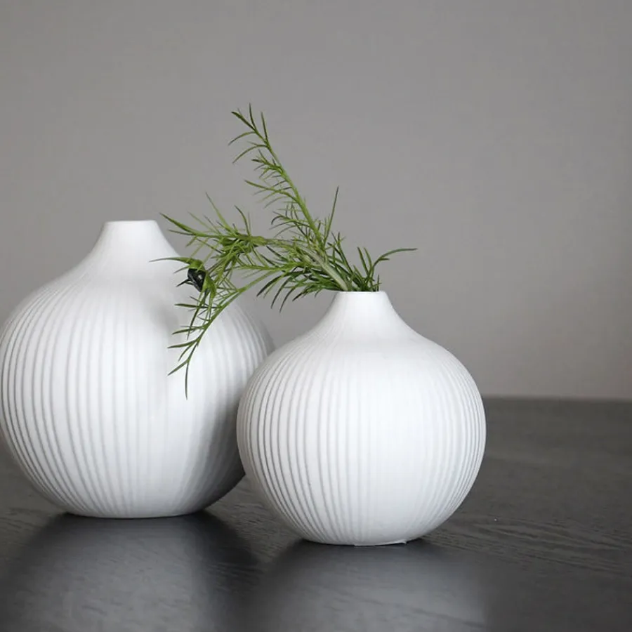 Storefactory Vase Fröbacken Medium white Structure Hot
