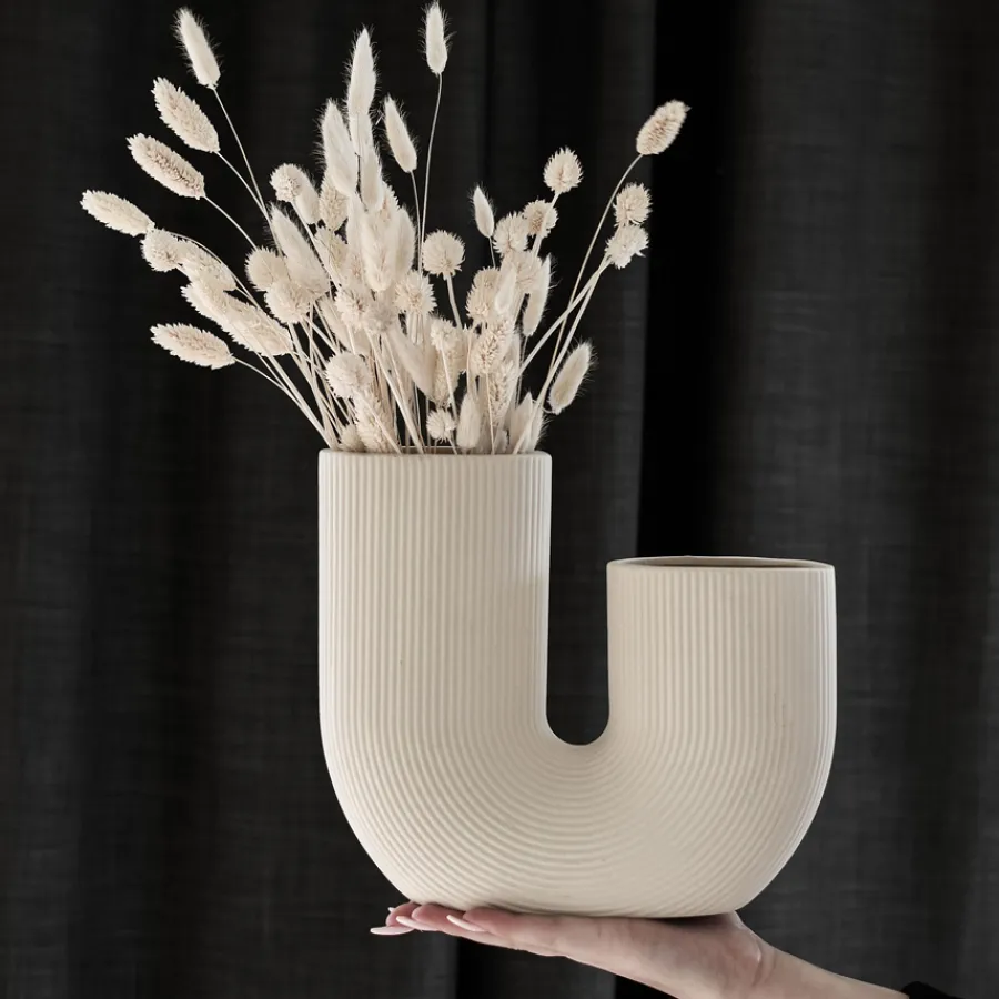 Storefactory Vase Stråvalla Keramik Beige Sale