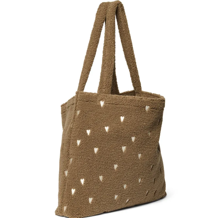 Studio Noos Tasche Brown Teddy Hearts mom-bag New