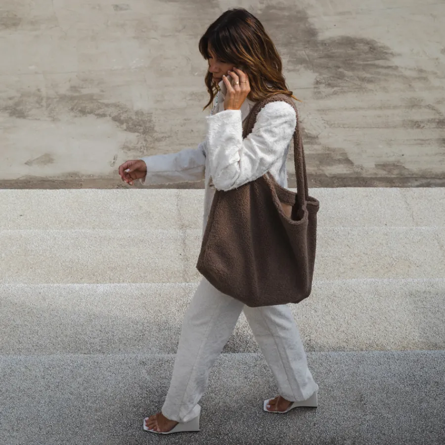 Studio Noos Tasche Brown teddy mom-bag Outlet