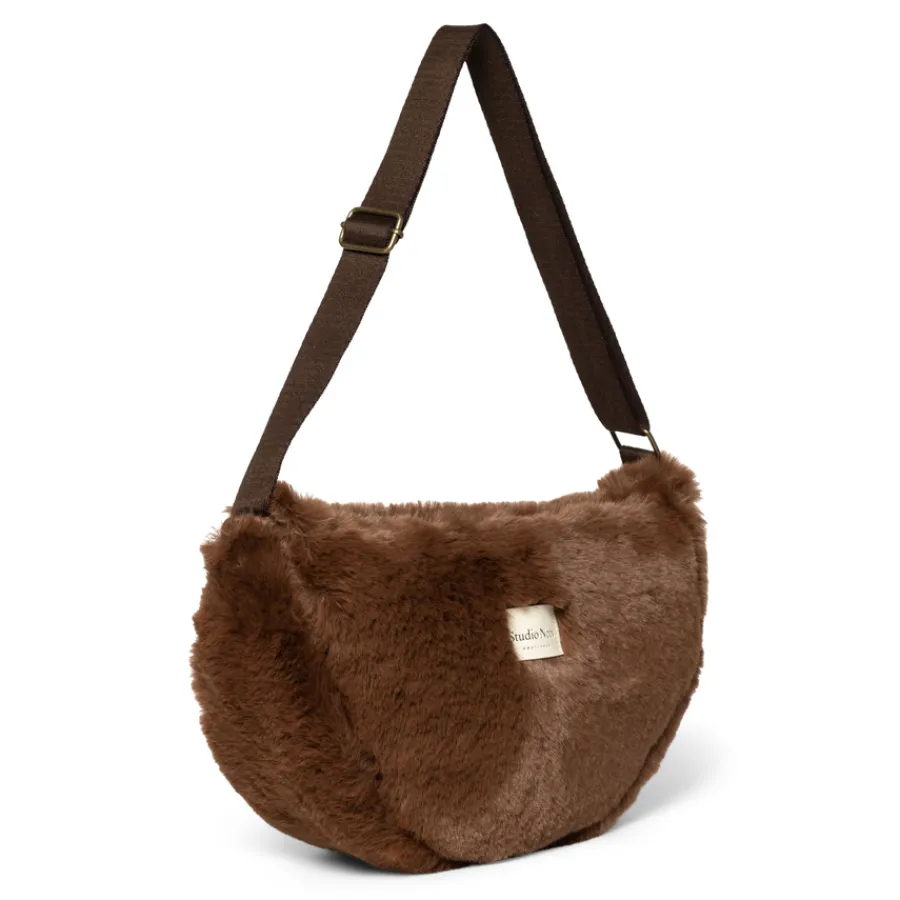 Studio Noos Tasche Fanny Pack Brown Faux Fur New