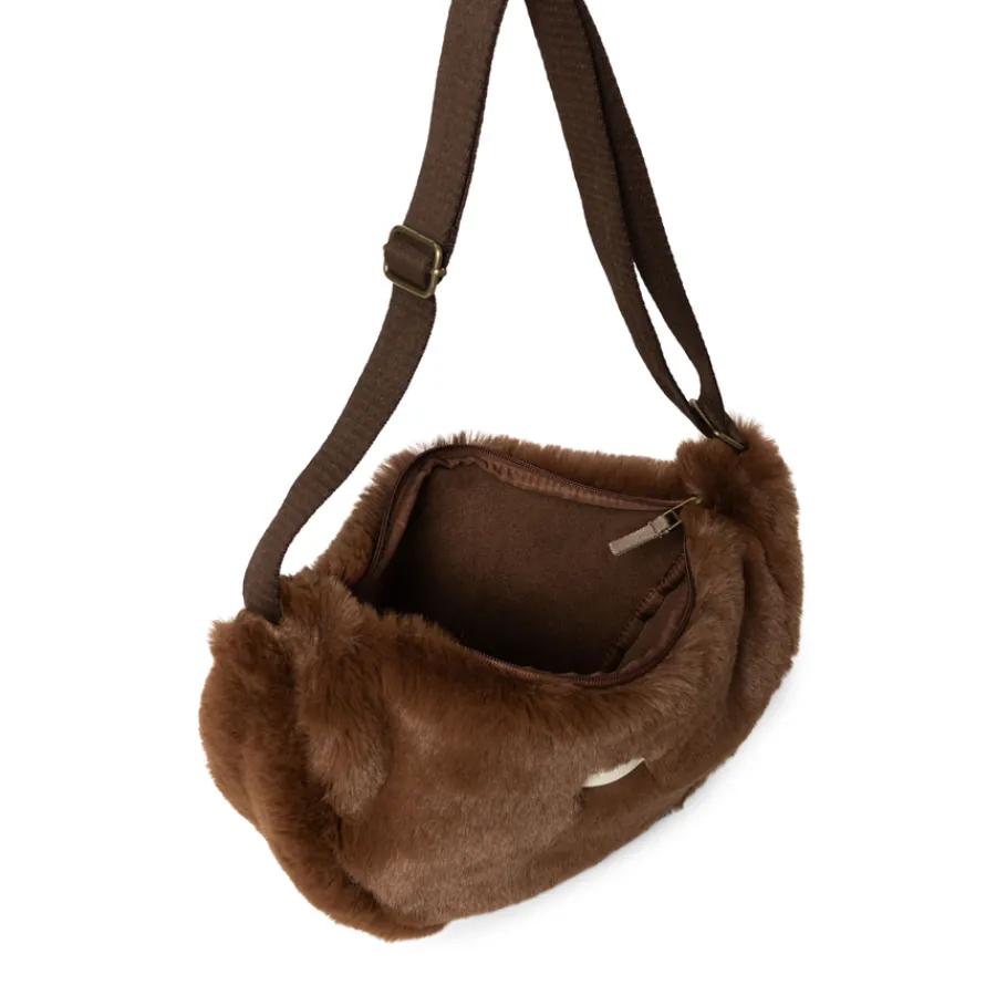 Studio Noos Tasche Fanny Pack Brown Faux Fur New