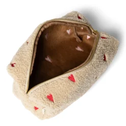 Studio Noos Täschchen Ecru Teddy Hearts Hot