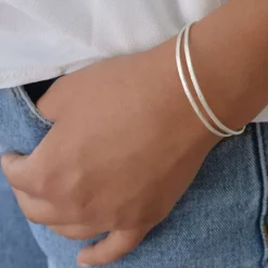 Susi Cala Armreif Kam Double Bangle Sterlingsilber Clearance