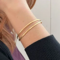 Susi Cala Armreif Kam Double Bangle Sterlingsilber vergoldet Online