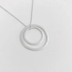 Susi Cala Kette mit Anhänger Double Hoop 'L/M' Sterlingsilber Clearance