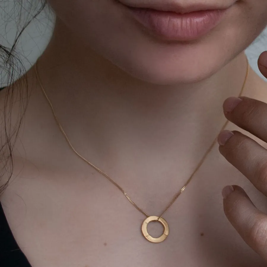 Susi Cala Kette mit Anhänger Hoop 'S' Sterlingsilber vergoldet Sale