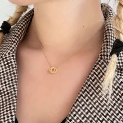 Susi Cala Kette mit Anhänger Twin 'XS' Sterlingsilber vergoldet Clearance