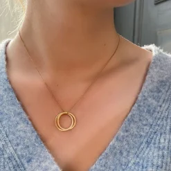 Susi Cala Kette mit Anhänger Twin 'M' Sterlingsilber vergoldet New
