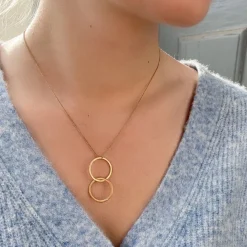 Susi Cala Kette mit Anhänger Twin 'M' Sterlingsilber vergoldet New