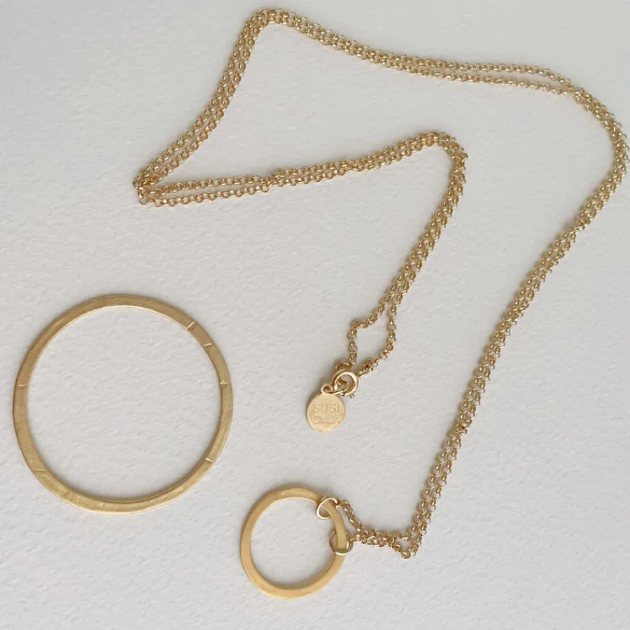 Susi Cala Lange Kette La Cala 'M' Sterlingsilber vergoldet Sale