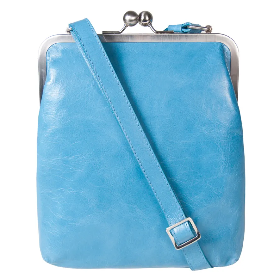 VOLKER LANG Ledertasche Lola Azurro Clearance