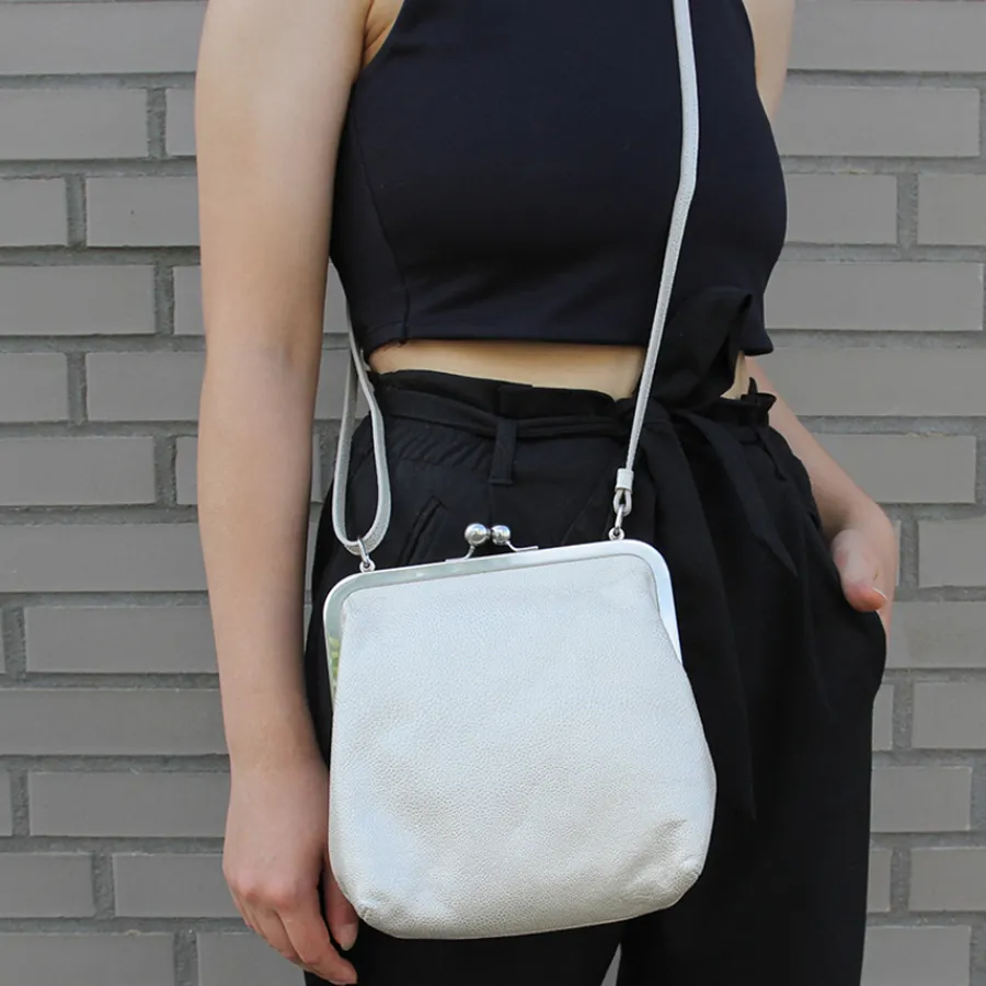 VOLKER LANG Ledertasche Lola Azurro Clearance